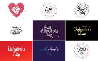 Be My Valentine lettering with a heart design. suitable for use in Valentine's Day cards and invitations vector