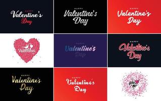 Love word art design with a heart-shaped gradient background vector