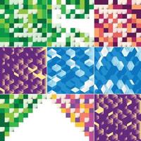 Seamless pattern of colorful blocks with a shadow effect EPS10 vector format