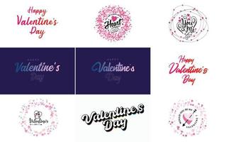 Be My Valentine lettering with a heart design. suitable for use in Valentine's Day cards and invitations vector