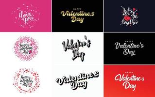 Love word art design with a heart-shaped background and a sparkling effect vector