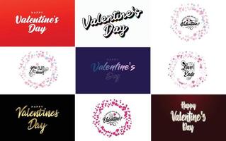 Love word art design with a heart-shaped gradient background vector