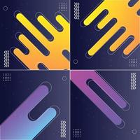 Abstract Gradient Shape Backgrounds Pack of 4 Cool and Modern Designs vector