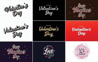 Be My Valentine lettering with a heart design. suitable for use in Valentine's Day cards and invitations vector