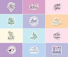 Celebrating the Power of Love on Valentine's Day Stickers vector