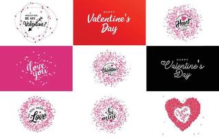 Be My Valentine lettering with a heart design. suitable for use in Valentine's Day cards and invitations vector