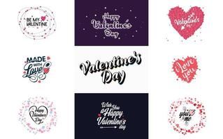 Be My Valentine lettering with a heart design. suitable for use in Valentine's Day cards and invitations vector