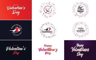 Be My Valentine lettering with a heart design. suitable for use in Valentine's Day cards and invitations vector