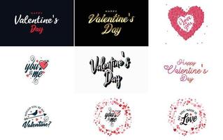 Love word art design with a heart-shaped background and a bokeh effect vector