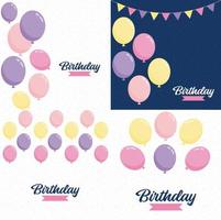 Happy Birthday written in glittery. metallic letters with a bokeh light effect in the background vector