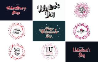 Love word art design with a heart-shaped background and a bokeh effect vector