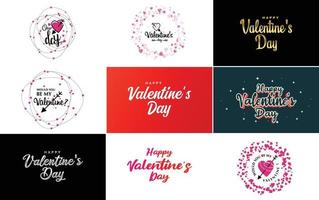 Be My Valentine lettering with a heart design. suitable for use in Valentine's Day cards and invitations vector