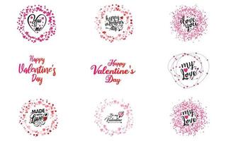 Be My Valentine lettering with a heart design. suitable for use in Valentine's Day cards and invitations vector