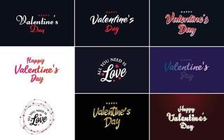 Love word art design with a heart-shaped background and a bokeh effect vector