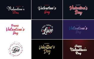 Love word art design with a heart-shaped background and a bokeh effect vector