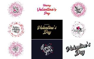 Love word art design with a heart-shaped gradient background vector