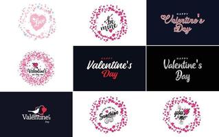 Be My Valentine lettering with a heart design. suitable for use in Valentine's Day cards and invitations vector