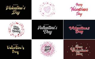 Be My Valentine lettering with a heart design. suitable for use in Valentine's Day cards and invitations vector