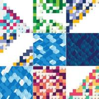 Seamless pattern of colorful blocks with a shadow effect EPS10 vector