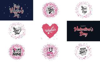 Be My Valentine lettering with a heart design. suitable for use in Valentine's Day cards and invitations vector