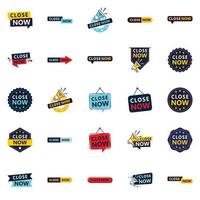 Grab Your Chance to Close Text Banners Pack of 25 vector