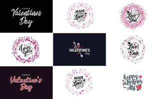 Be My Valentine lettering with a heart design. suitable for use in Valentine's Day cards and invitations vector