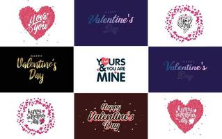 Be My Valentine lettering with a heart design. suitable for use in Valentine's Day cards and invitations vector