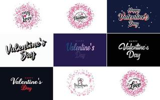 Love word art design with a heart-shaped gradient background vector