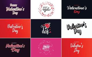 Love word art design with a heart-shaped background and a bokeh effect vector