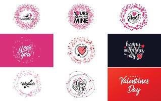 Be My Valentine lettering with a heart design. suitable for use in Valentine's Day cards and invitations vector