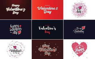 Be My Valentine lettering with a heart design. suitable for use in Valentine's Day cards and invitations vector