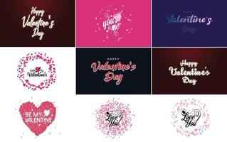 Be My Valentine lettering with a heart design. suitable for use in Valentine's Day cards and invitations vector