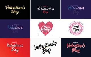 Love word art design with a heart-shaped gradient background vector