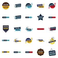 Get Ahead of the Game with Subscribe Now 25 Bold Vector Banners Pack