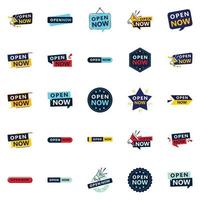 Open now graphics pack 25 designs included vector