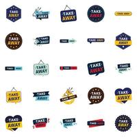 The Take Away Vector Collection 25 Dynamic Designs for Food Outlets and Restaurants