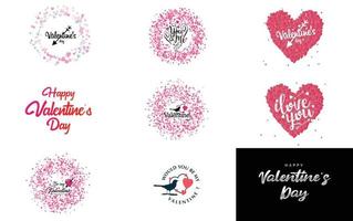 Be My Valentine lettering with a heart design. suitable for use in Valentine's Day cards and invitations vector