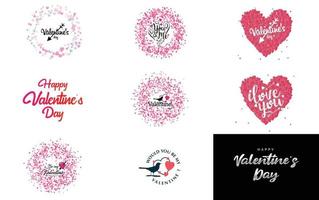 Be My Valentine lettering with a heart design. suitable for use in Valentine's Day cards and invitations vector