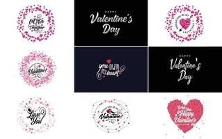 Be My Valentine lettering with a heart design. suitable for use in Valentine's Day cards and invitations vector