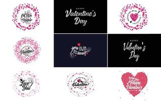 Be My Valentine lettering with a heart design. suitable for use in Valentine's Day cards and invitations vector