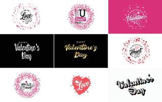 Be My Valentine lettering with a heart design. suitable for use in Valentine's Day cards and invitations vector