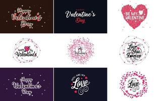 Be My Valentine lettering with a heart design. suitable for use in Valentine's Day cards and invitations vector