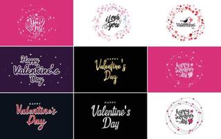 Be My Valentine lettering with a heart design. suitable for use in Valentine's Day cards and invitations vector