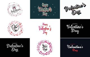 te amo letras dibujadas a mano con un diseño de corazón. adecuado para usar en diseños del día de san valentín o como un saludo romántico vector