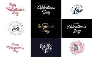 Be My Valentine lettering with a heart design. suitable for use in Valentine's Day cards and invitations vector