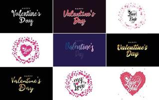 Be My Valentine lettering with a heart design. suitable for use in Valentine's Day cards and invitations vector