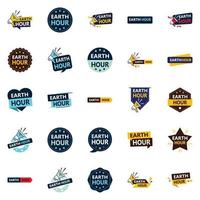 The Earth Hour Vector Pack 25 Elegant Designs for Climate Change Awareness Campaigns