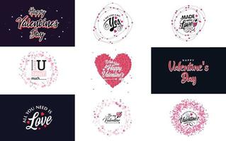 Love word art design with a heart-shaped background and a bokeh effect vector