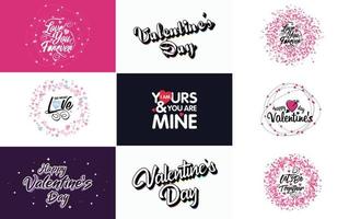 Love word art design with a heart-shaped gradient background vector