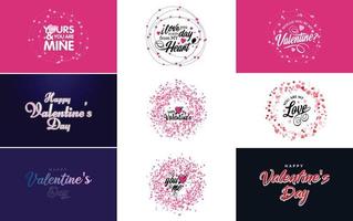 Be My Valentine lettering with a heart design. suitable for use in Valentine's Day cards and invitations vector